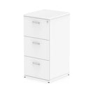White Impulse Filing Cabinet by Dynamic with multiple drawers for office storage and organization.