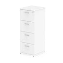 White Impulse Filing Cabinet by Dynamic with multiple drawers for office storage and organization.