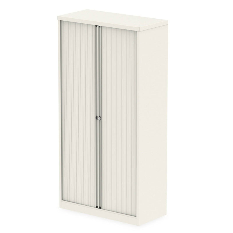 QUBE by Bisley Tambour Cupboard - White - NWOF