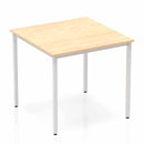 Impulse Straight Table Maple Top Silver Box Frame Leg - NWOF
