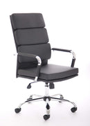 Advocate Executive Chair Black Soft Bonded Leather With Arms - NWOF