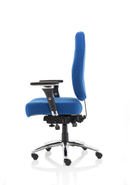 Black Barcelona Deluxe Fabric Operator Chair by Dynamic with ergonomic design and adjustable features.