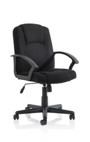Black Bella Executive Fabric Managers Chair by Dynamic with ergonomic design and padded armrests for office comfort