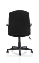Black Bella Executive Fabric Managers Chair by Dynamic with padded armrests and ergonomic design for office comfort