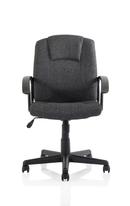 Dynamic Bella Executive Fabric Managers Chair in charcoal color with ergonomic design and cushioned seat for office comfort.