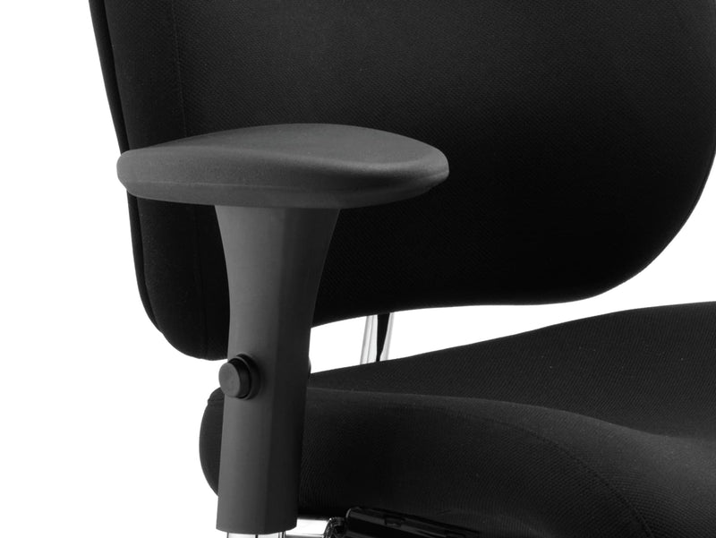 Chiro Plus Ergo Posture Chair Black With Arms - NWOF