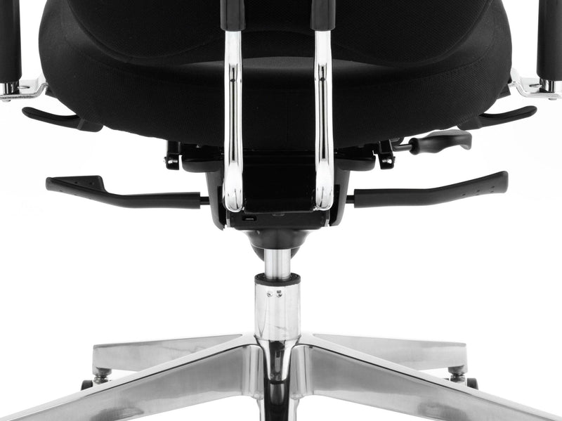 Chiro Plus Ergo Posture Chair Black With Arms & Headrest - NWOF