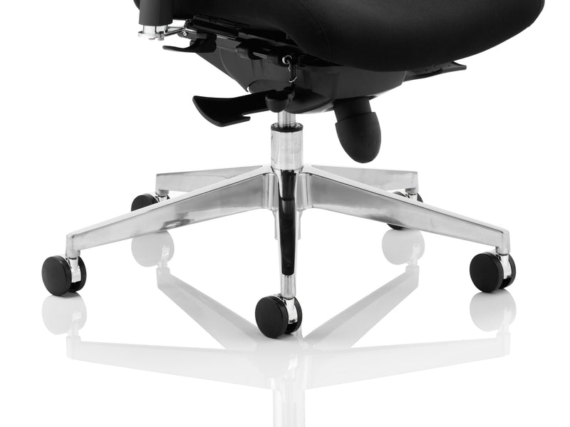 Chiro Plus Ergo Posture Chair Black With Arms & Headrest - NWOF