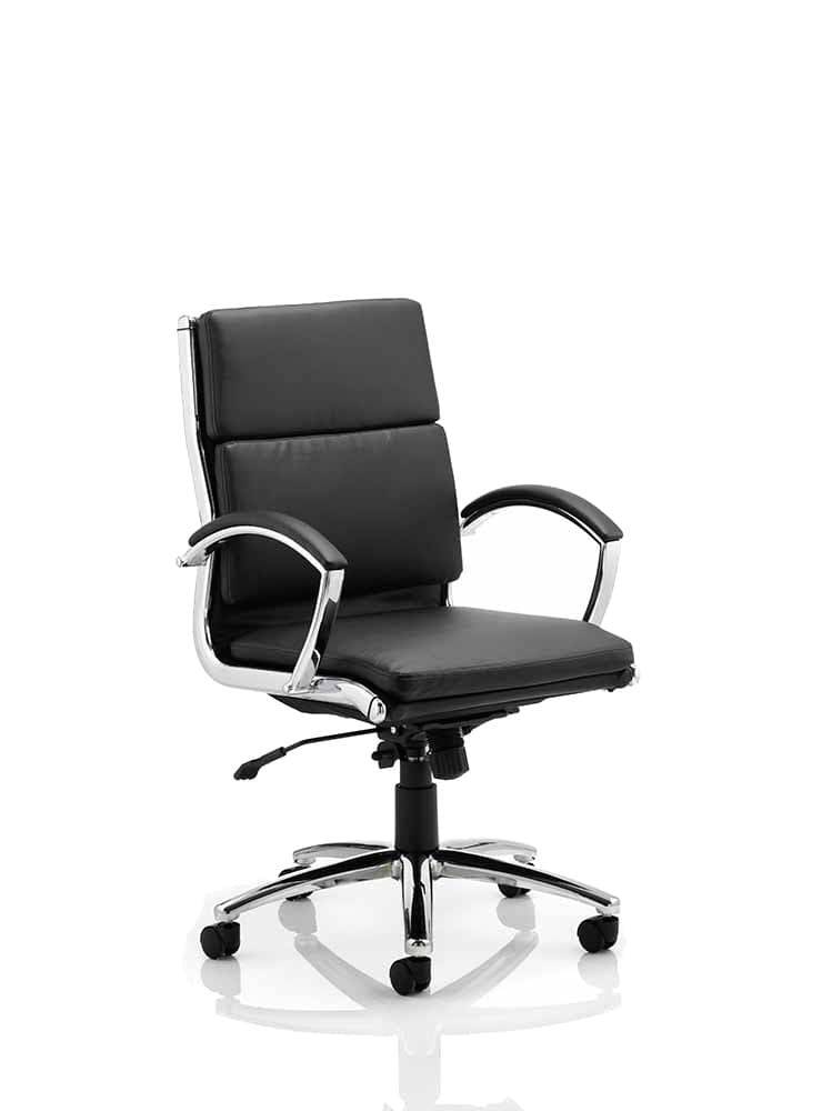 Classic Executive Chair Black With Arms Medium Back - NWOF