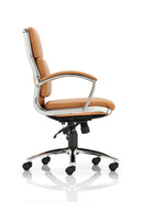Classic Executive Chair Tan With Arms Medium Back - NWOF