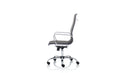 Black bonded leather Nola high back executive chair by Dynamic with armrests and ergonomic design.