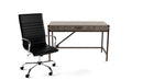 Black bonded leather executive chair with high back and ergonomic design from Dynamic, suitable for office or workspace use.