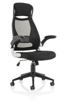 Dynamic Saturn Executive Mesh Back Chair with adjustable headrest and ergonomic design for office comfort.