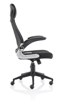 Dynamic Saturn Executive Mesh Back Chair with adjustable headrest and ergonomic design for comfortable office seating.