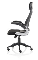 Dynamic Saturn Executive Mesh Back Chair with black mesh upholstery and adjustable armrests, modern office seating design