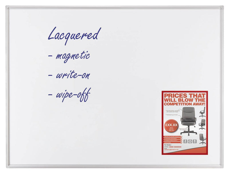 ECO 180 x 120cm Lacquered Steel Whiteboard - NWOF