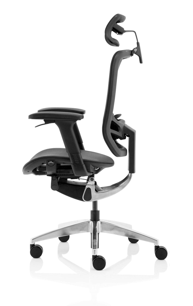 Ergo Click Black Mesh Seat With Black Mesh Back & Headrest - NWOF