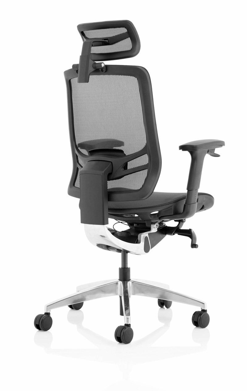 Ergo Click Black Mesh Seat With Black Mesh Back & Headrest - NWOF