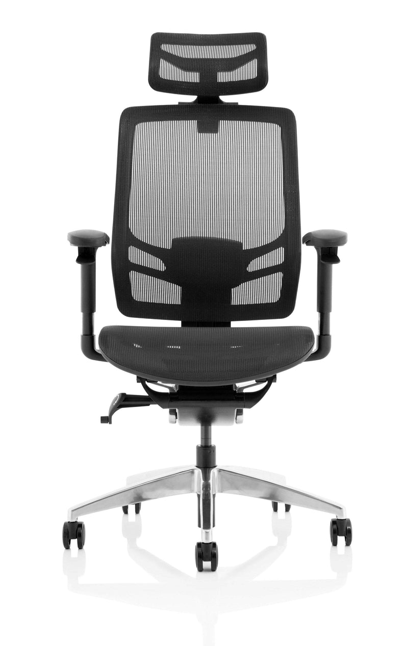 Ergo Click Black Mesh Seat With Black Mesh Back & Headrest - NWOF