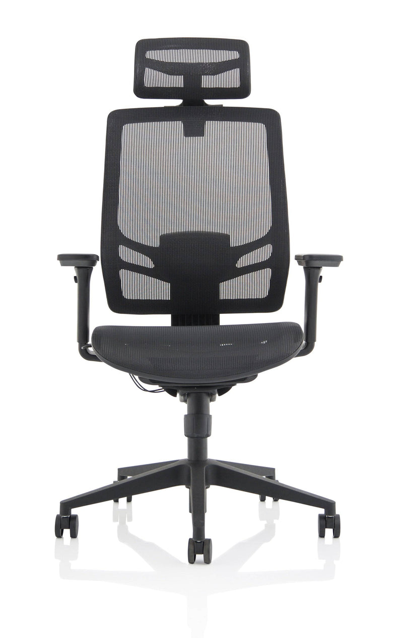 Ergo Twist Chair Black Mesh Seat With Mesh Back & Headrest - NWOF