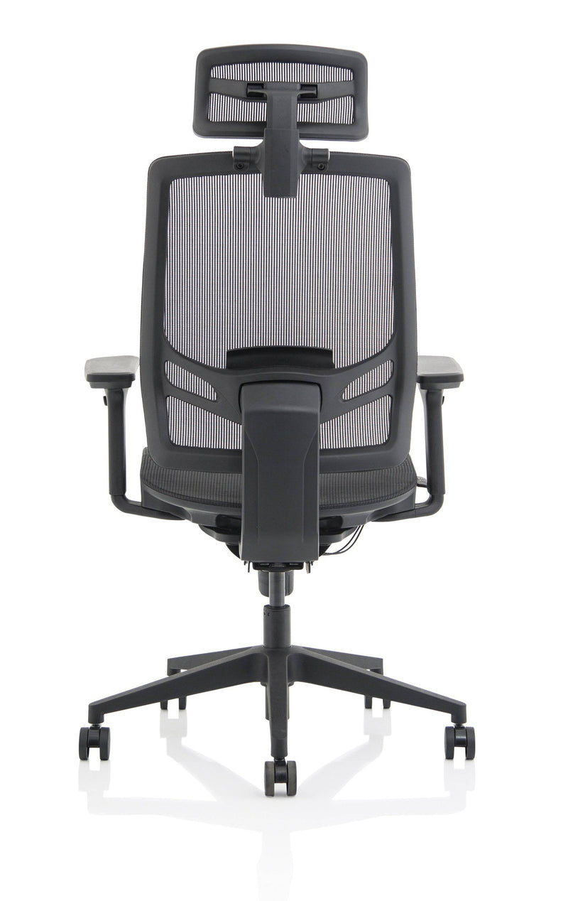 Ergo Twist Chair Black Mesh Seat With Mesh Back & Headrest - NWOF