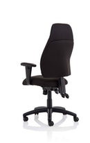 Esme Black Fabric Posture Chair With Height Adjustable Arms - NWOF