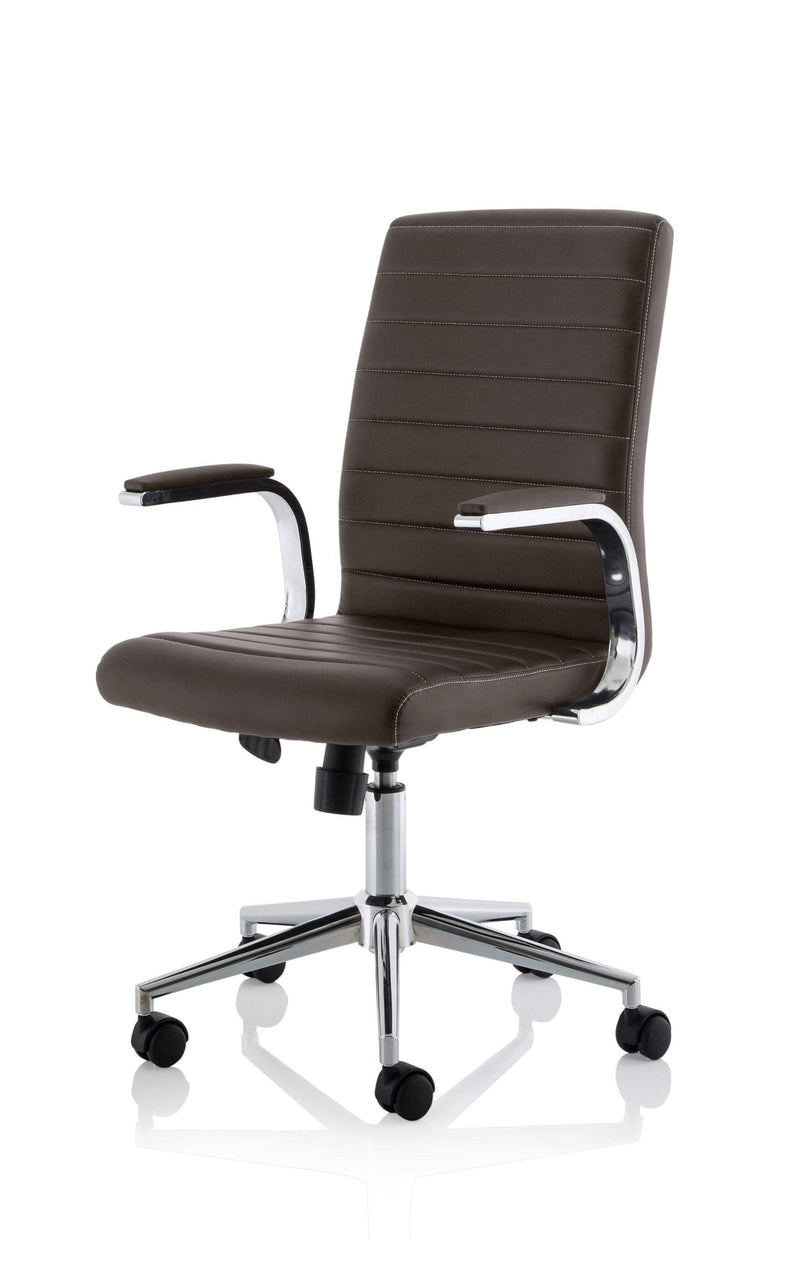 Ezra Executive Brown Leather Chair - NWOF