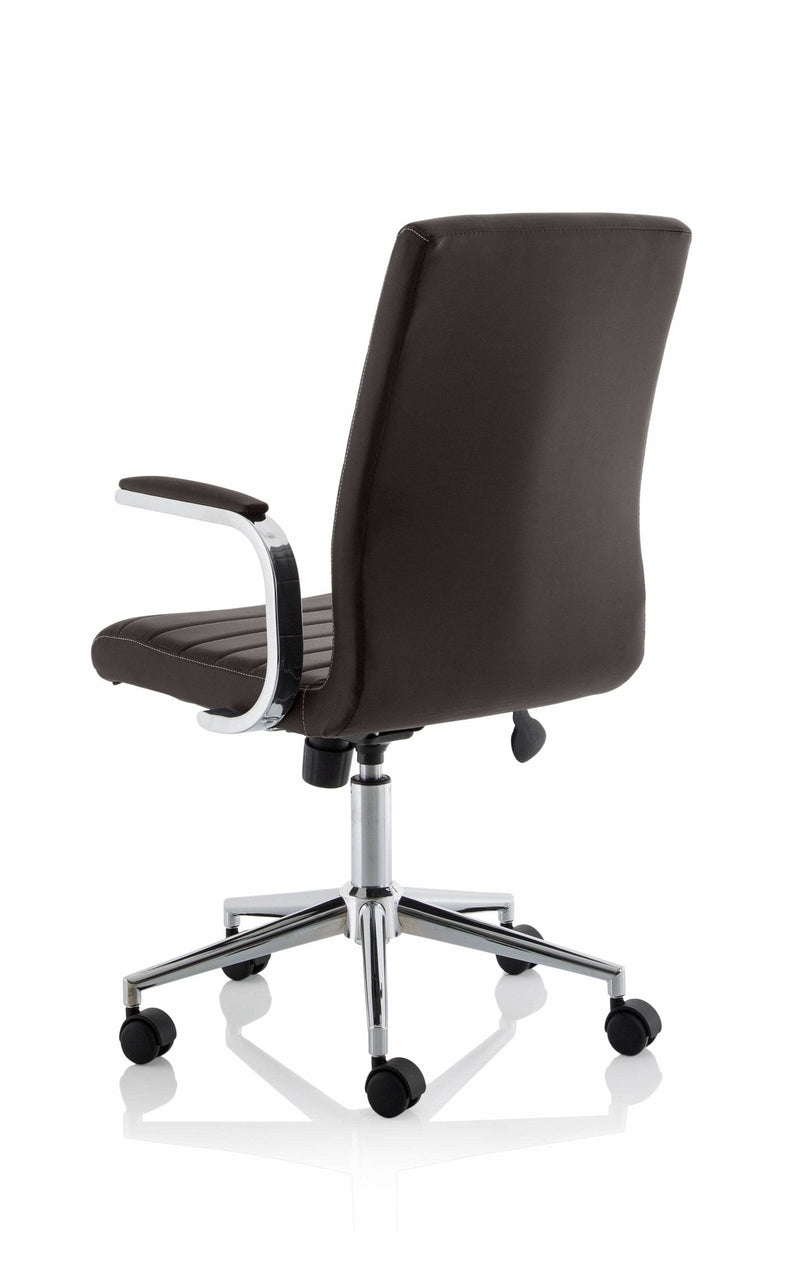 Ezra Executive Brown Leather Chair - NWOF