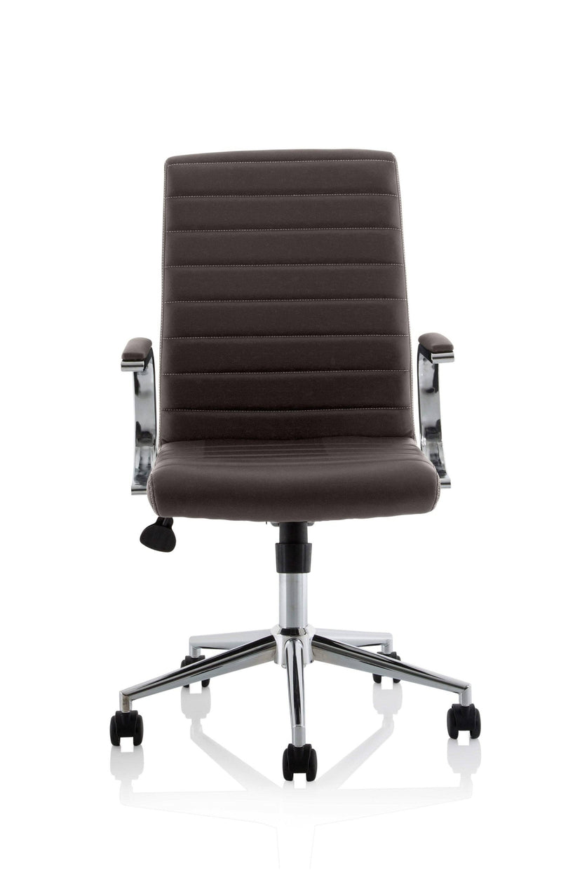 Ezra Executive Brown Leather Chair - NWOF