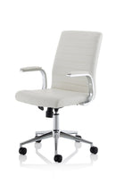 Ezra Executive White Leather Chair - NWOF