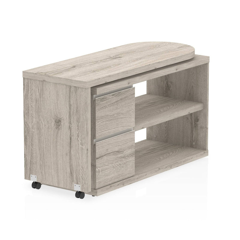 Fleur Smart Storage Desk Grey Oak - NWOF