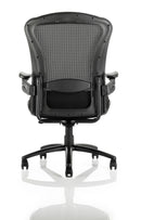 Houston Heavy Duty Task Operator Chair Mesh Back Black Fabric Seat With Arms - NWOF