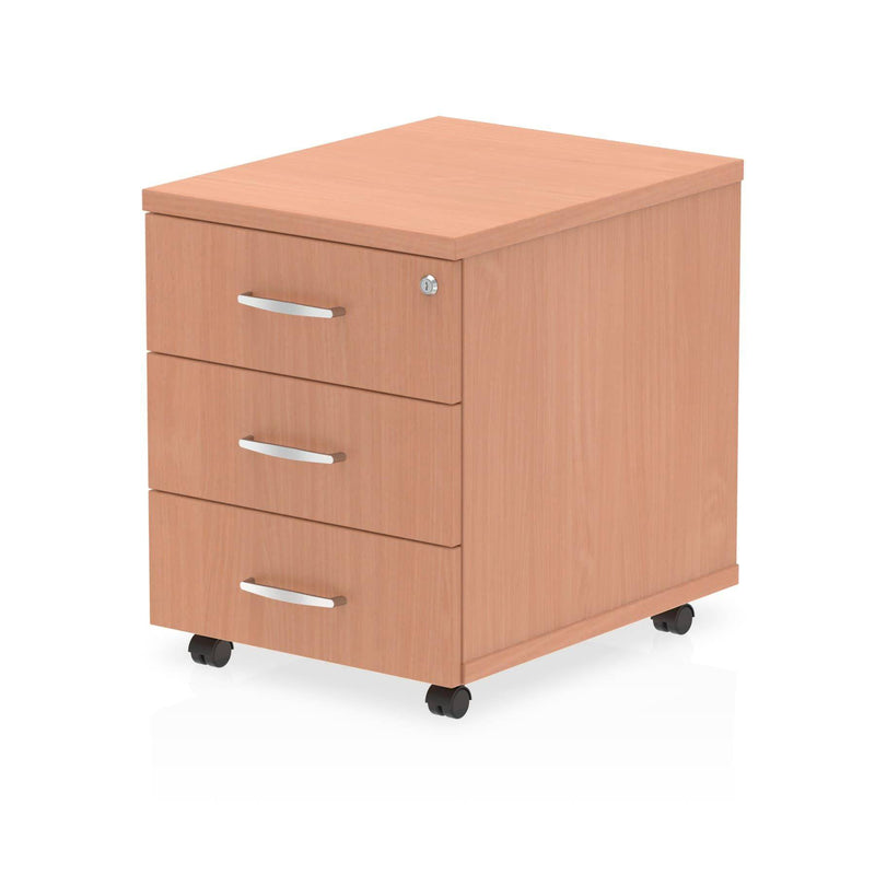 Impulse 3 Drawer Mobile Pedestal Beech - NWOF