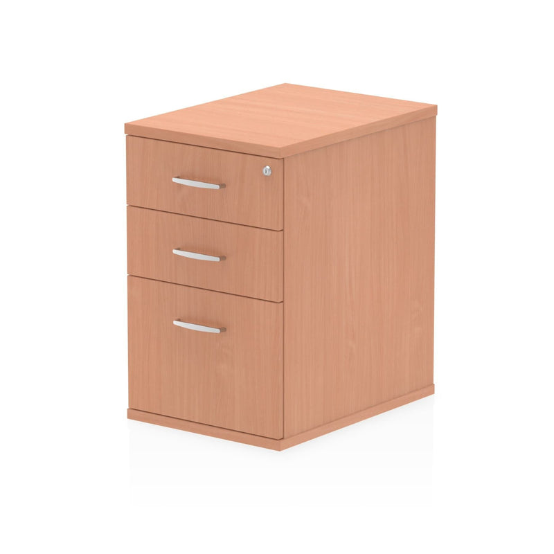 Impulse 600mm Deep Desk High Pedestal Beech - NWOF