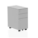 Impulse Steel Slimline Mobile Pedestal - Silver - NWOF