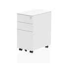 Impulse Steel Slimline Mobile Pedestal - White - NWOF