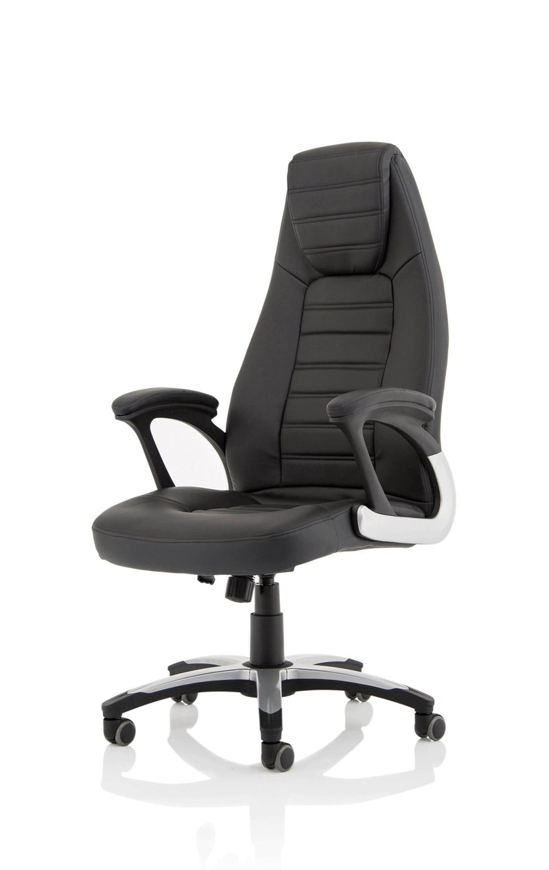 Metropolis High Back Black Leather Chair - NWOF