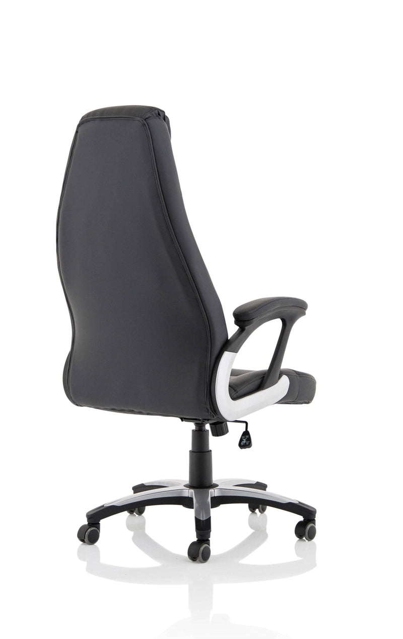 Metropolis High Back Black Leather Chair - NWOF