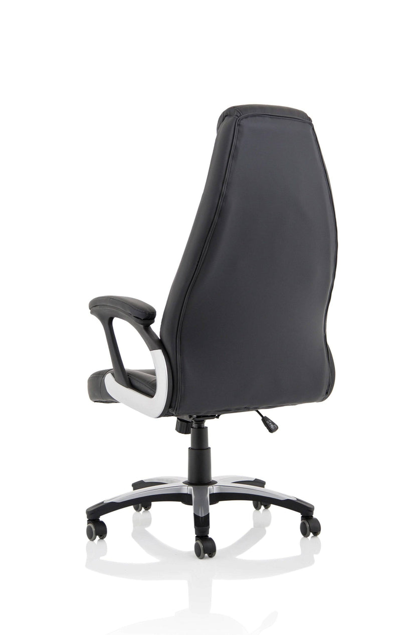 Metropolis High Back Black Leather Chair - NWOF