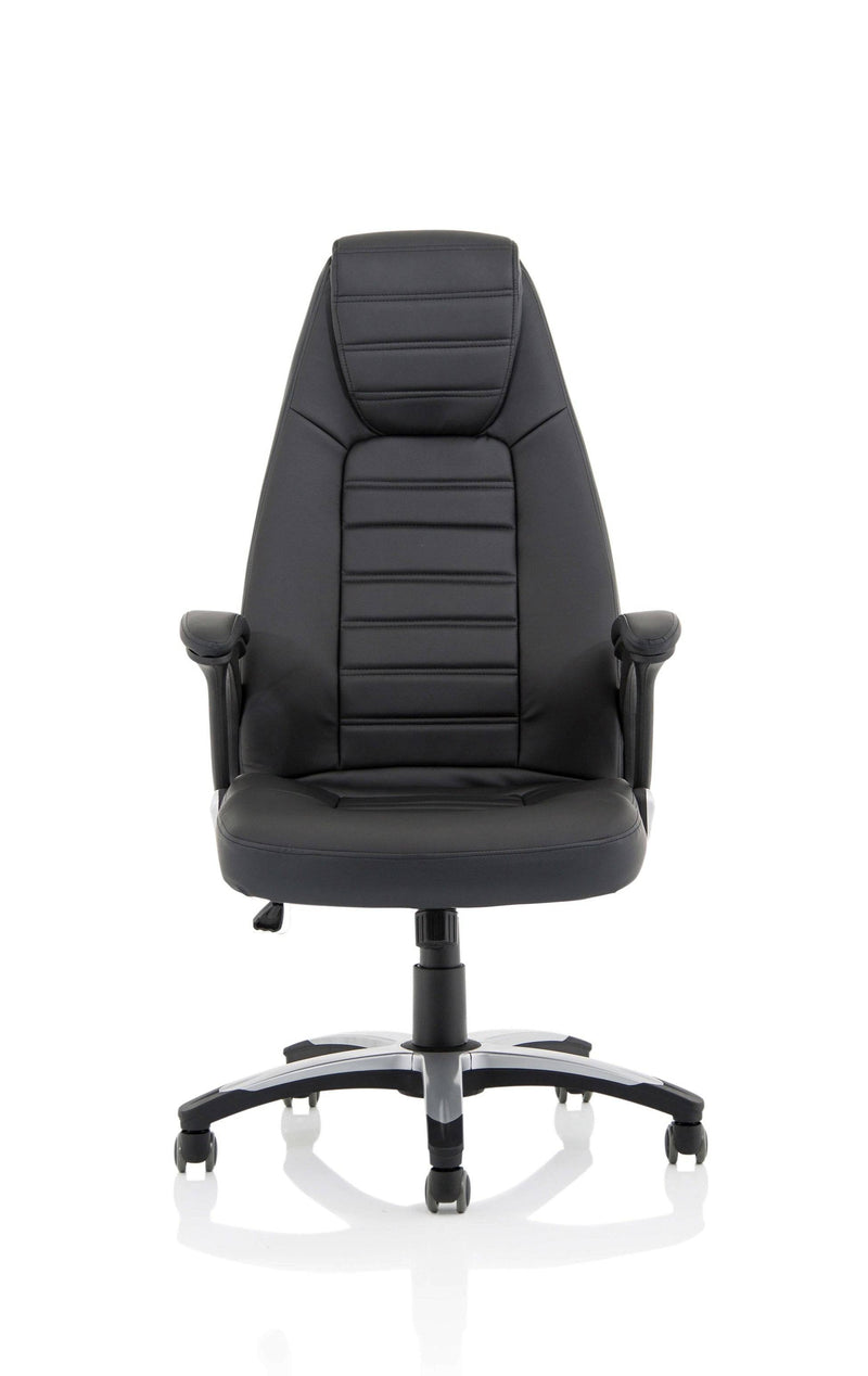 Metropolis High Back Black Leather Chair - NWOF