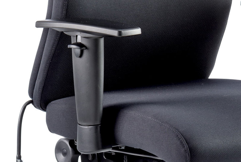 Onyx Ergo Posture Chair Black Fabric With Arms - NWOF