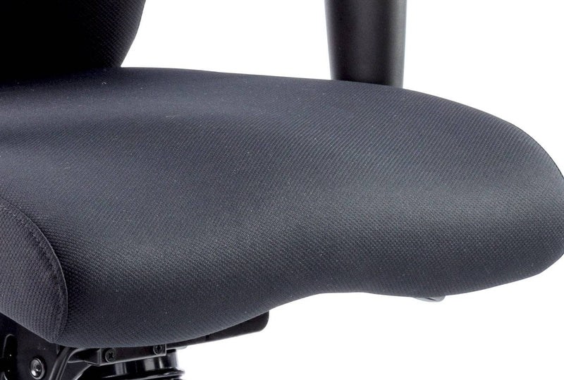 Onyx Ergo Posture Chair Black Fabric With Headrest & Arms - NWOF