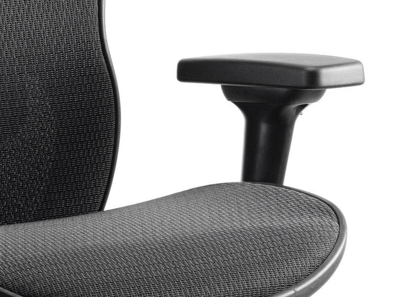 Stealth Shadow Ergo Posture Black Mesh Seat And Back Chair With Arms - NWOF