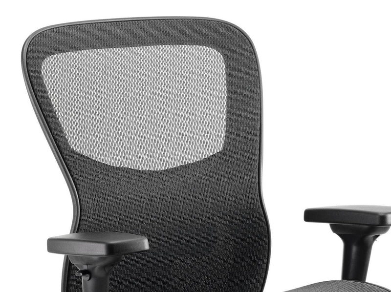 Stealth Shadow Ergo Posture Black Mesh Seat And Back Chair With Arms - NWOF