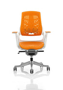 Zure Executive Chair Elastomer Gel Orange With Arms - NWOF