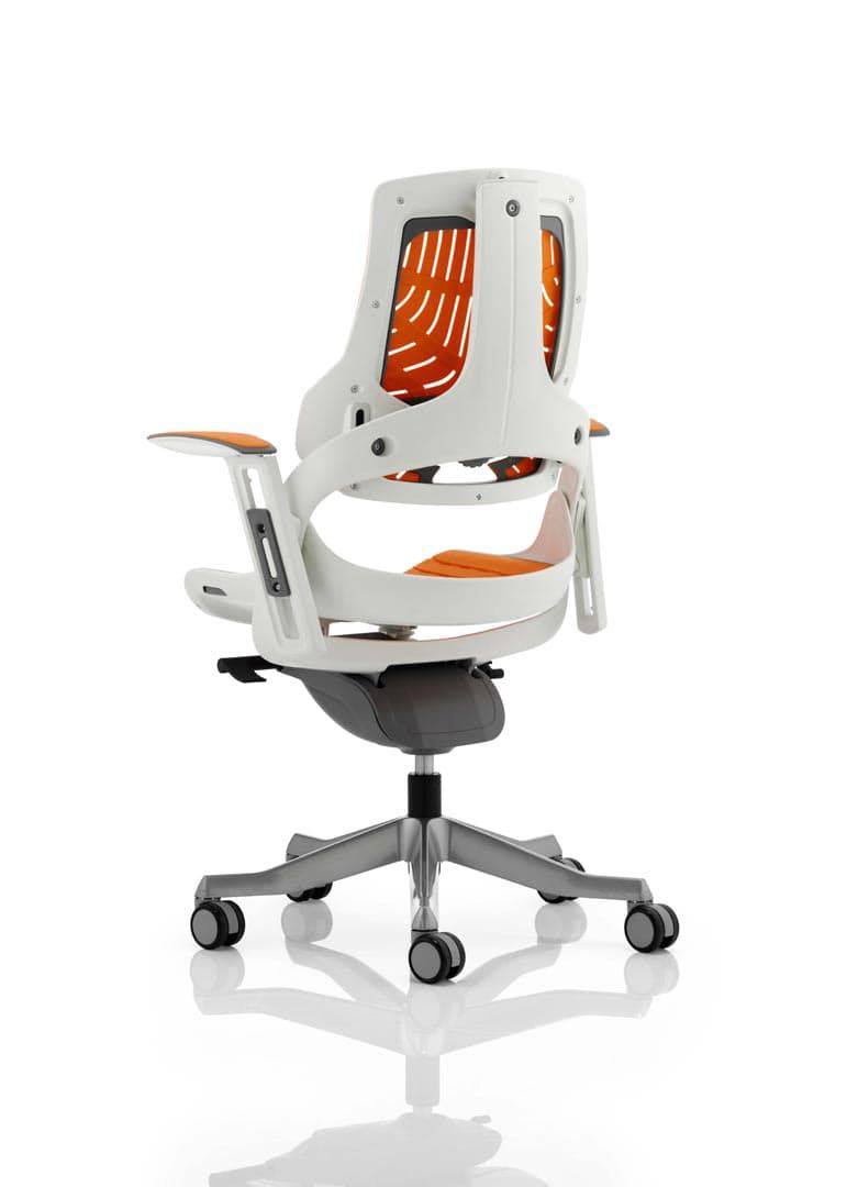 Zure Executive Chair Elastomer Gel Orange With Arms - NWOF