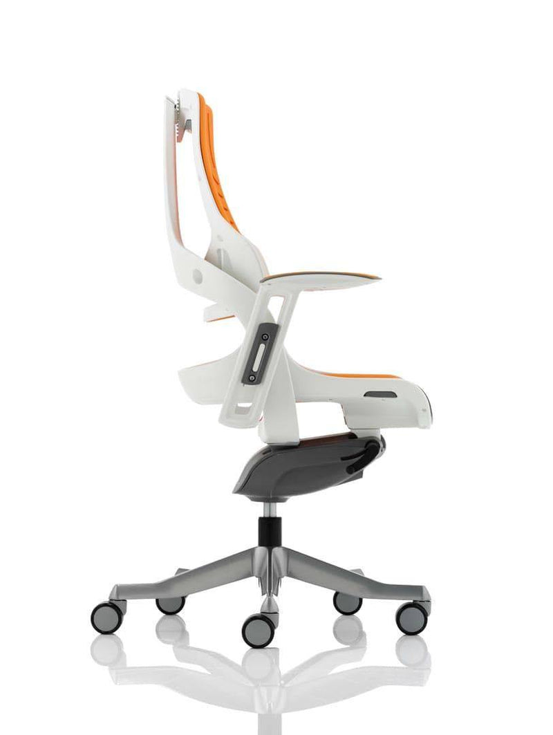 Zure Executive Chair Elastomer Gel Orange With Arms - NWOF