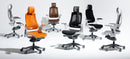 Zure Executive Chair Elastomer Gel Orange With Arms & Headrest - NWOF