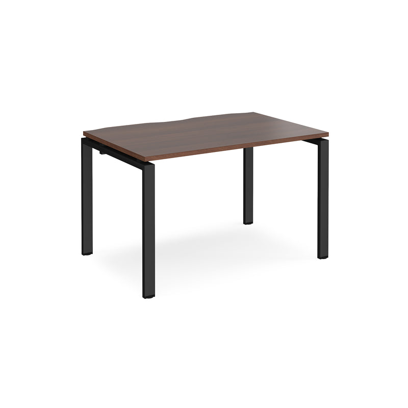 Adapt Single Desk 800mm Deep - Walnut - NWOF