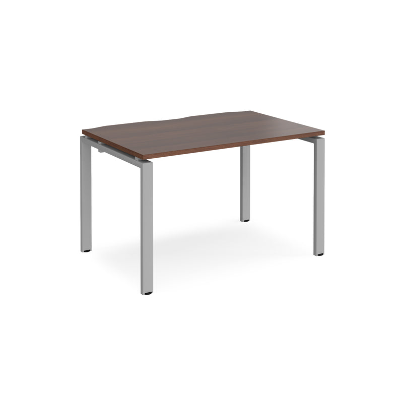 Adapt Single Desk 800mm Deep - Walnut - NWOF